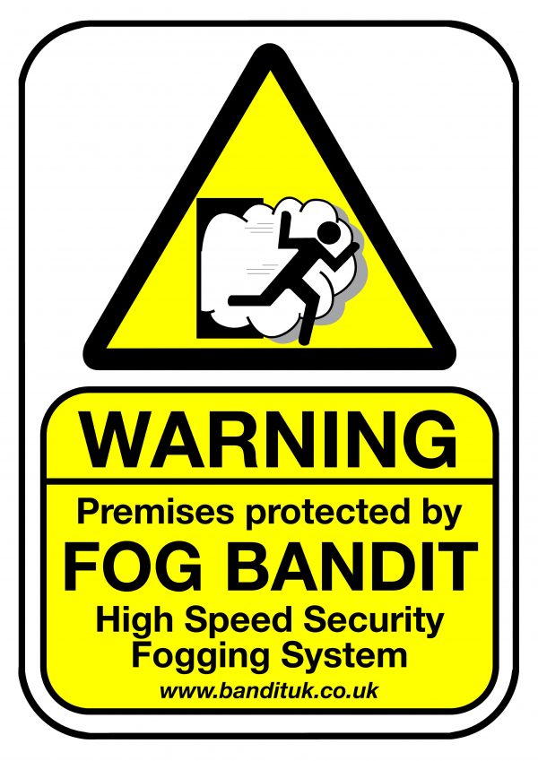 Fog Bandit A5 Internal Warning Detterent Stickers (Pack of 3)